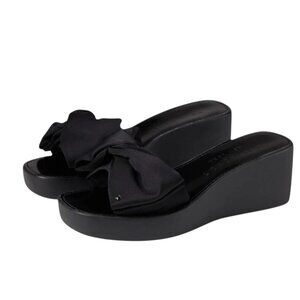 Kate Spade New York Bikini Wedge Sandal, Black, Size 11 B